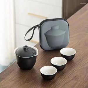 Teaware Sets Ceramics Travel Tea Set Include 1 Pot 3 Cup 1bag Green Pots And Cups Chinese Teapot Teeware Teware Coffeeware