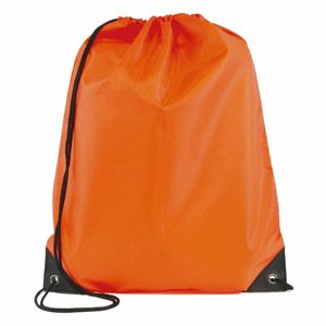 Portable Sports Bag Thicken DrawString Belt Riding ryggsäck Gym Taksträngskor Väska Kläder Ryggsäckar Vattentät A81G#