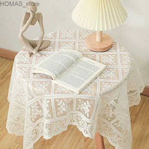 Toalha de mesa INS Retro Lace Tablecloth Nightstand Mesa de Café Capa Decorativa Retangular Mesa de Jantar Pano Festa de Casamento Decoração de Jantar Y240401