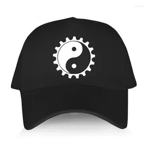 Boll Caps Classic Style Baseball Cap Summer Hats For Men Yin Yang Bike Cog Funny Design Bowable Cotton Outdoor