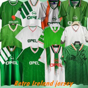 Возвращение KEANE Retro Irelands Футбольные майки 1988, 1990, 1992, 1996, 1997 Классические винтажные ирландские Mcgrath Duff STAUNTON HOUGHTON Mcateer Short Retro Maillots комплект