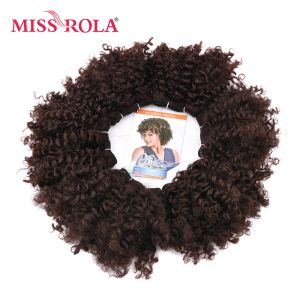 Vee Weave Miss Rola 6pcs/Lot Curly Synthetic Hair 100g Sew In Hair Weave Kanekalon Fiber Double Weft Hårbrev