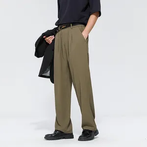 Men's Pants Spring Luxury Suit Slacks Outdoor Sports Loose-fitting Straight-leg Sweatpants Skin-friendly Stretch