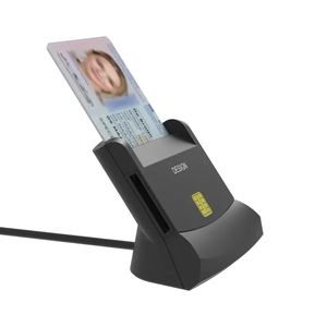 Wiisdatek USB 2.0 Leitor de cartão inteligente de memória para banco de identificação EMV IC Chip Leitor/gravador de cartão inteligente