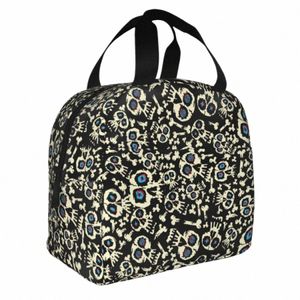 skull Seaml Be Insulated Lunch Bag Thermal Bag Meal Ctainer Dark Halen High Capacity Tote Lunch Box Beach Picnic G3YF#