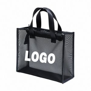 Logo personalizzato Beauty Sal Eyeles Extensi Sopracciglio Cosmetici Borsa da scuola Borsa da trucco portatile Borsa da viaggio in rete per club benessere Regalo b9dv #