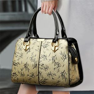 Borse da sera Borsa di design di lusso in stile cinese Borsa a tracolla con tracolla shopper in bambù e ricamo jacquard di moda con manico superiore