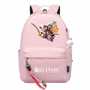 Owl House Kawaii Boys Girls Kids School Book Bags Women Bagpack Tonårare Canvas Laptop Travel Ryggsäck D0OJ#