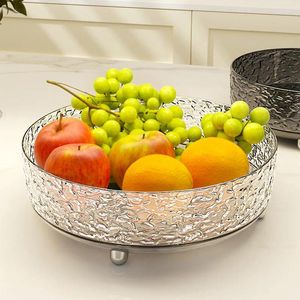 Storage Bottles Rotating Fruit Plate Living Room Household Light Luxury Wind Candy Coffee Table Dry