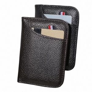 Männer tragbare super schlanke weiche brieftasche pu Leder Mini Kreditkarte Brieftasche Geldbörse Männer Wallet Wallet Dünne kleine kurze Geldbörsen U2Q4#