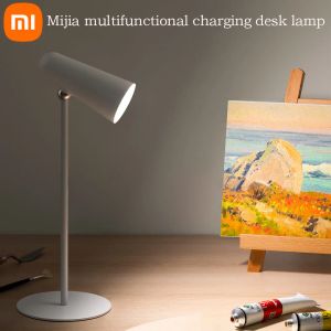 Control Xiaomi Mijia LED Desk Lamp Multifunctional Typec Rechargeable Reading Lamp 3 In 1 Study Office Portable Bedside Night Light