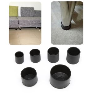 4 Pcs Black Plastic Chair Ferrule Anti Scratch Furniture Feet Leg Floor Protector Caps