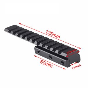 11 circles 20mm raised guide rail 125mm guide rail bracket aluminum alloy aiming seat