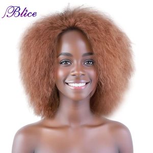 Wigs Blice Synthetic Wig Afro Kinky Curly Chorly Short для женщин, созданная естественным стилем ежедневными волосами с дышащей сетью внутри