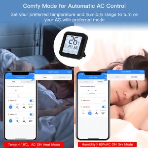 Tuya Smart WiFi IR Air Conditioner Controller Termostato com LCD Exibir temperatura de controle de aplicativos para mini divisão portátil AC