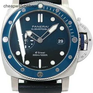 Paneraiss Luxury Wristwatches Submersible Watches Swiss Technology Quaranta 44mm PAM01289 Automatiska mekaniska klockor fulla rostfritt stål vattentätt