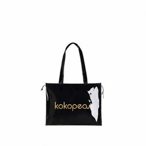 kokopeas Eco Friendly Tote Shop Bag Women Reusable Waterproof PVC Shoulder Bag Large Capacity Ld Style Handbag h7Qx#