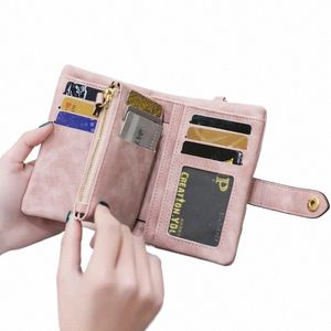 Miyin 2023 New Wallet Women's短い韓国のかわいいバックルダブル割引マルチカードチェンジハンドバッグC6RD＃