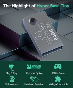 64 ГБ USB 3.0 Hard Disk Retrobat Portable Flash Drive 8300+ игр для PSP/DC/N64/NES/SNES для Windows PC/ноутбук/ROG Ally/Win 600