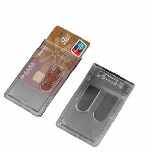 Nowe uchwyty na karty Unisex Portable praktyczne karty identyfikacyjne Nazwa nazwy z rękawem karty Busin Case Hard Proctor Cover 34pd#