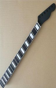 22 Frets Maple Electric Guitar Neck Part Rosewood Fingerboard Block Inlay C Form Black Gloss Färdig 255 tum längd7446673