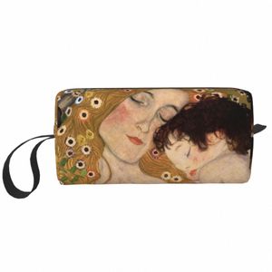 le tre età della donna Borsa cosmetica da donna di grande capacità Gustav Klimt Pittura Art Makeup Case Beauty Storage Borse da toilette h0wv #