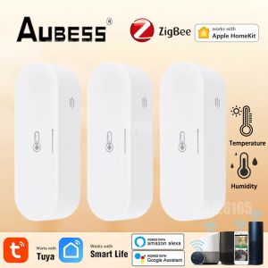 Tuya Homekit Zigbee Temperatur und Feuchtigkeitssensor Smart Home Indoor Hygrometer Controller arbeitet mit Smart Life Alexa Google zusammen