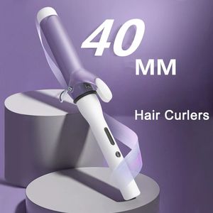 40mm modelador de cabelo elétrico grande onda curling ferro cerâmica esmalte revestimento íon negativo 10s calor rápido estilo cabelo ferramenta aparelhos 240326