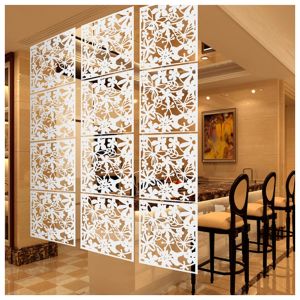 Dividers Home Decoration Fashion 8 Pieces Butterfly Bird Flower Hanging Screen Partition Partition Panel Room Curtain Home WhiteBlackRed