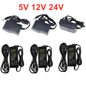 DC 5V 12V 24Vアダプター電源AC 110V 220V 1A 2A 3A 5A 6A 8A 10Aコンバーターパワーアダプター5 12 24 V Volt LEDストリップCCTV用