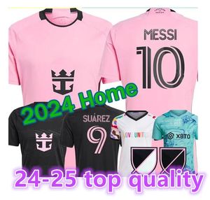 24/25 Messis Miami Suarez Jerseys Inters Kids Kit 2023 2024 Trzecia domowa koszula piłkarska Kobiety międzymiami Martinez Sergio Luis Plus Size S-4xl