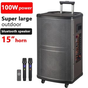 Докладчики P.M.P.O 5000W Супер большой открытый троллейбус Bluetooth Speaker Family Party Box Square Subwoofer Caixa de Som Audio