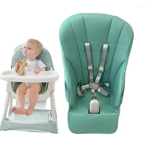 Pillow High Chair Pad With Straps Comfortable Replacement Seat Covers Belt Breathable PU Leather Thick Crotch