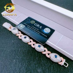 2024 Collection Fine New Design Hip Hop Jewelry Sier VVS Moissanite Diamond Cuban Link Bracelet