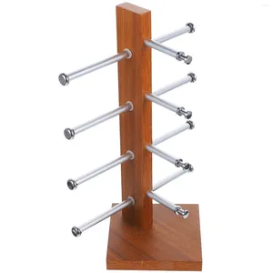 Piatti decorativi Espositore per occhiali Porta occhiali Riser in legno Occhiali da sole Scrivania Organizer per rack da tavolo multi-livello