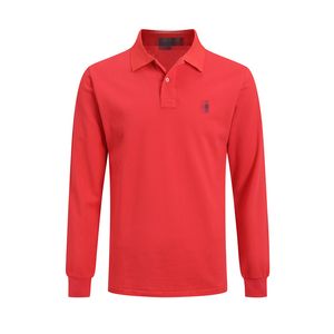 ブランド衣料豪華な新しい高品質の夏のメンズポニーポニーポーロシャツQulity Polos Men'sクイック乾燥コットン長袖シャツスポーツシャツ