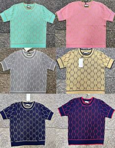 Tasarımcı Moda Örme Kısa Kollu T-Shirt Yüksek Kaliteli Mektup 2G Kısa Kollu T-Shirt Ladies Lüks T-Shirt Seksi Giyim Bayanlar Kısa Kollu