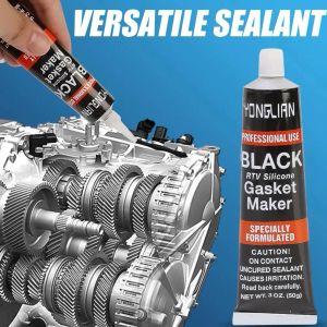 RTV Silicone Instant Gasket Maker Black Hi Temperature Sealants Engine Sealer Resistant Liquid Black Oil Sealant Gasket F3G0