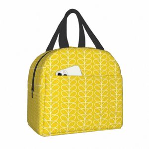 Luksusowy Orla Kiely Lunch Bag Women Thermal Cooler Izolowany Skandynawii FRS FRS Lunch Box dla studentów w szkole piknik