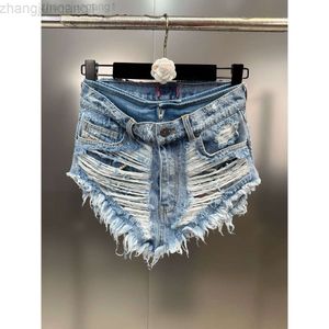 Desginer dieseles t -shirt diesel die * shorts sommar personlig päls kant med flera hål falska två kryddig flickor stil kort denim