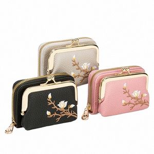 IskyBob Women Floral Walls Short HASP Purses Portable Löstagbar Mey Bag stor kapacitet PU LÄDER BUSIN KORT HOLDER 2023 E6FF#