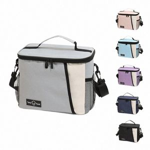 Isolierte Lunch-Tasche, große Lunch-Taschen für Damen und Herren, wiederverwendbare Lunch-Tasche mit verstellbarem Schultergurt