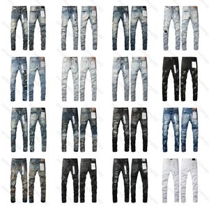 Modische lila Jeans, Desinger-Jeans für Herren, lila Markenjeans, luxuriöse Damen- und Herrenhosen, Trends, Distressed-Slim-Fit-Motorradjeans