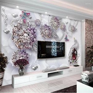 Bakgrundsbilder Wellyu anpassade stora väggmålningar Stylish Home Improvement Fine Jewelry Soft TV Bakgrund Wall Papel de Parede