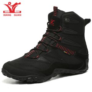 Botas Xiang Guan High Top Highking Sapatos de inverno ao ar livre Mulheres mais Veet Botas esportivas quentes acampamento de escalada de esqui antiderraleiro tênis