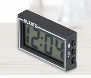 Orologi da tavolo LCD digitale Auto Cruscotto per auto Scrivania Data Ora Calendario Piccolo orologio LED Funzione di visualizzazione dell'allarme Articoli per la casa