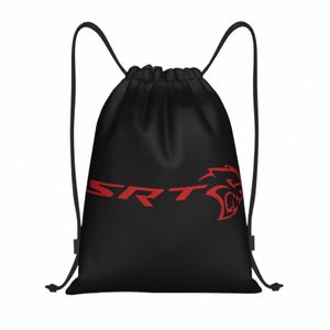 Klassisk SRT Hellcats DrawString ryggsäck Kvinnor Män Gym Sport Sackpack Foldbar butiksväska säck O5GE#