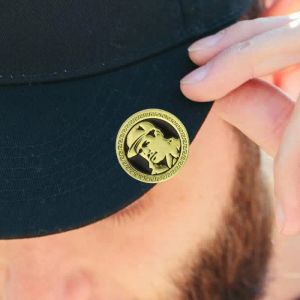 Golfboll markör hattklämma mexikansk metall magnetisk hatt brim klipp retro märke emaljstift roliga broscher lapel golf tillbehör