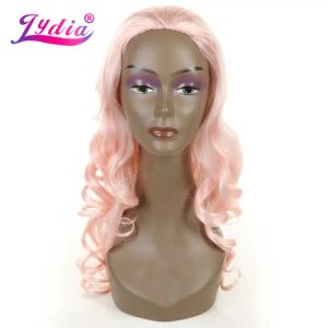 Wigs Lydia Synthetic Half Wigs 3/4 Hair Wig Mixed Color T613/Pink 20" Long Wavy Headband Daily & Party Wig T2/Silver& M2/30 Pink