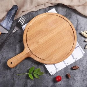 Durable Round Wooden Pizza Paddle Serving Board Making Peel Cutting Tray 4 Sizes Kitchenware Practical Kitchen Tools Accessories